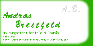 andras breitfeld business card